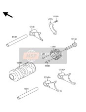 Gear Change Drum & Shift Fork