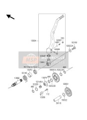 130640015, Kickstartpedaal, Set, Kawasaki, 2