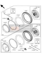 410900118WC, Wheel, Rr, 2.15X18, Al Nippl, Kawasaki, 0