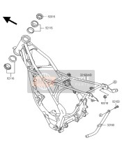 32160166718R, FRAME-COMP,Main,F.S.Black, Kawasaki, 0