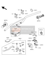 460190023, Griff,Gas,Kpl, Kawasaki, 1