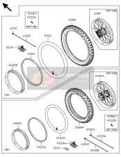 410250344WC, Jante, Ar, 1.85X19, Black, Kawasaki, 1