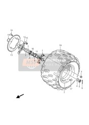 Roue arrière gauche