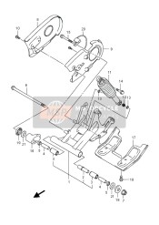 Bras oscillant arrière