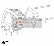 1124119B82, Gasket, Cylinder, Suzuki, 3