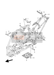 4110007G30YHL, Frame (Red), Suzuki, 0