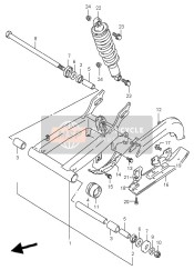 Bras oscillant arrière