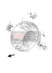 Roue arrière gauche