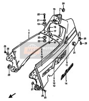 4553027A10, Plate,Seat Tail Cover Lh, Suzuki, 2