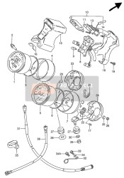 3493845100, Clamp, Cable, Suzuki, 3