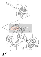 5411117E1235W, Wheel,Fr,17M/CX, Suzuki, 0