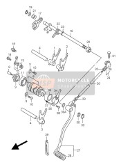 2541144B00, Shaft, Gear Shift Fork, Suzuki, 1