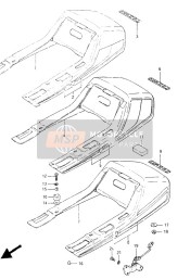 Couverture de queue de siège (GSX400E)
