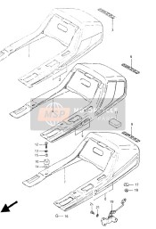 Cubierta de la cola del asiento (GSX400E)