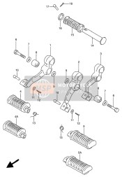 4352038350, Traeger. Fussraste, Suzuki, 1