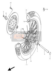 5532038B00, Spoke Set, Front Wheel, Suzuki, 0