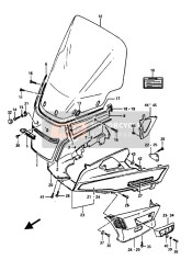 6811124A00, Emblem,Cowling Side,, Suzuki, 1