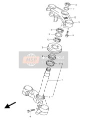 5141016G20, Stem, Steering, Suzuki, 0