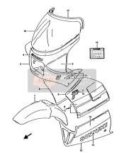 9441037A0030H, Body, Cowling (White), Suzuki, 0