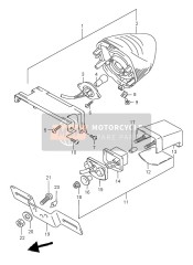 3592727E00, Bracket, License Plate, Suzuki, 2