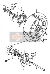 Roue arrière