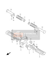 4352012FA0EE3, Soporte Reposapies Delantero, Suzuki, 0