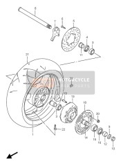 6451133E00, Tandwiel,Achter, Suzuki, 0