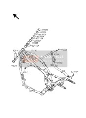 K310641256, PIPE-COMP,Down Tube,Rh, Suzuki, 0