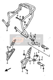 4370012C00, Footrest Assy,Pillion Lh, Suzuki, 0