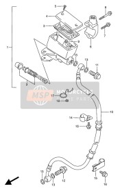 5926801D10, Abrazadera Latiguillo Freno, Suzuki, 2