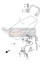 4521025C01, Striker, Seat Lock, Suzuki, 0