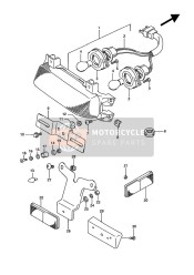 3592717E00, Soporte Placa Matricula, Suzuki, 2