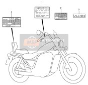 6833239A40, Label, Air Pressure, Suzuki, 1