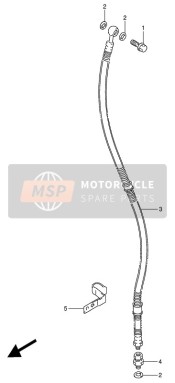 5926838A22, Guide, Brake Hose, Suzuki, 0