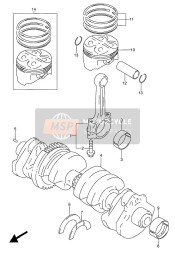 1210018E10050, Piston Set (OS:0.5), Suzuki, 0