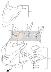 9440021E001UH, Cowling Assy, Body   (Green), Suzuki, 0