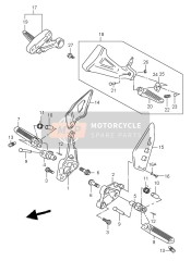 4357133E01, Guard, Footrest Rh, Suzuki, 1