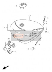 4910038B60N3V, Tank Assy, Fuel, Suzuki, 0