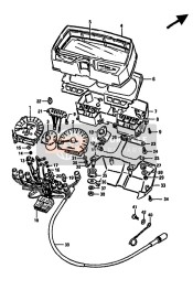 TACHOMETER & DREHZAHLMESSER (GSX550ES-EF)