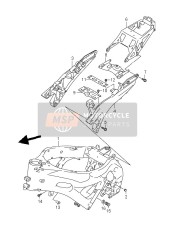 4110002H00YAP, Frame (Black), Suzuki, 0