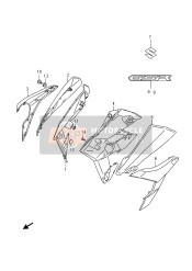 4753308J00YWW, Cover, Frame Body Lower Rh (White), Suzuki, 0