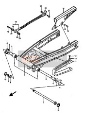 Bras oscillant arrière