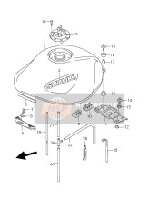 6811131F0020H, Emblem, Fuel Tank  (Silver), Suzuki, 0