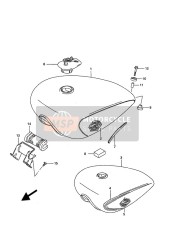 4410038BB013Z, Tank Assy, Fuel (Black), Suzuki, 0