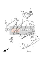 9448123H00019, Cowling, Under Lh  (Black), Suzuki, 0