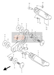 4352019C02, Poggiapiedi Ant. Sx, Suzuki, 2