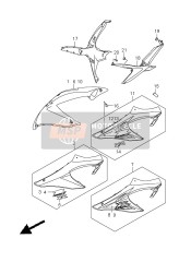 9444037H10YMD, Cowling, Side Lh (Silver), Suzuki, 0