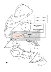 6827015H40AJU, .Tape Set, Body Cowling Upper, Suzuki, 0