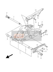 6100001H11YAP, Swingingarm Assy, Rear   (Black), Suzuki, 0