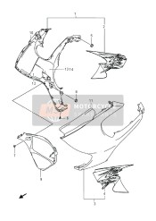 9445015H50YVB, Cowling, Side Rh (Black), Suzuki, 0